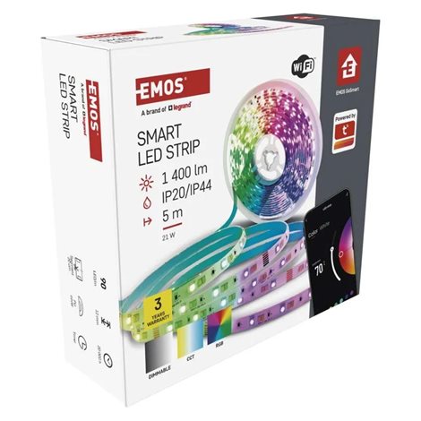 ZPW518R GoSmart LED pásek WiFi 5 m, 22W, 1000lm, RGB/CCT 15