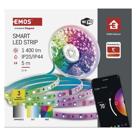 ZPW518R GoSmart LED pásek WiFi 5 m, 22W, 1000lm, RGB/CCT 16