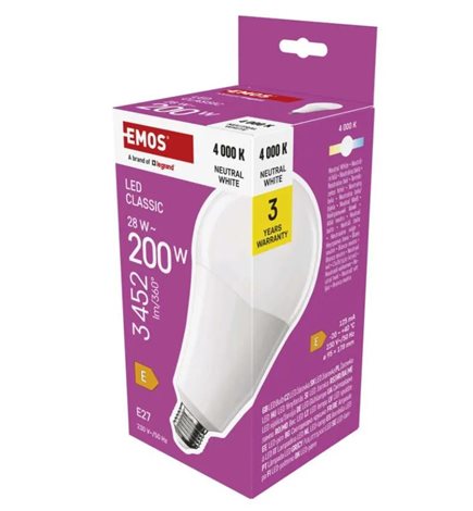ZQ5E93 LED žárovka Classic A95 / E27 / 28 W (200 W) / 3452 lm / neutrální bílá 3