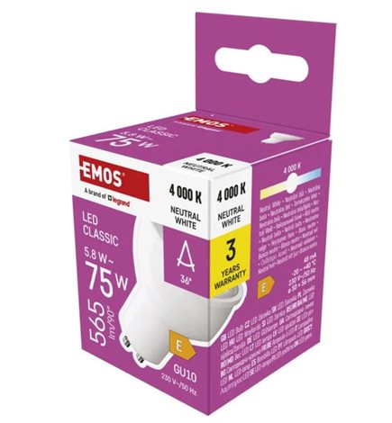 ZQ8E33N LED žárovka Classic MR16 / GU10 / 5,8 W (75 W) / 565 lm / neutrální bílá 3