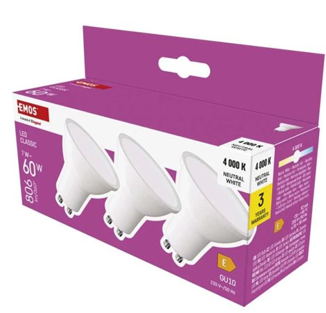 ZQ8E43.3 LED žárovka Classic MR16 / GU10 / 7 W (60 W) / 806 lm / neutrální bílá 4