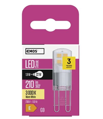 ZQ9526 LED žárovka Classic JC 1,9W G9 teplá bílá 3