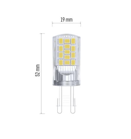 ZQ9544.2 LED CLS JC 4W(40W) 470lm G9 WW 2PC 3