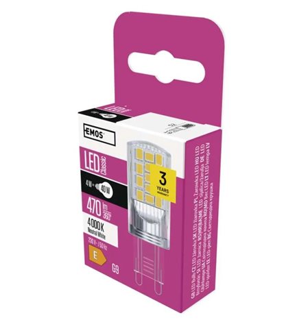 ZQ9545 LED CLS JC 4W(40W) 470lm G9 NW 4