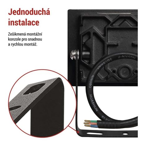 ZS2512 LED reflektor TAMBO, 10 W, 1000 lm, IP65, černý 10