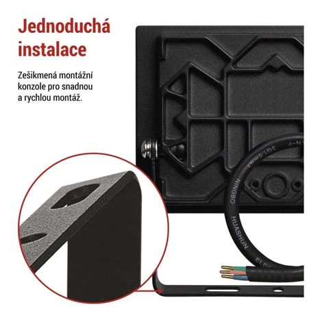 ZS2522 LED reflektor TAMBO, 20 W, 2000 lm, IP65, černý 10