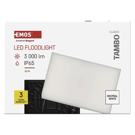 ZS2532 LED reflektor TAMBO, 30 W, 3000l m, IP65, černý 15