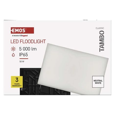 ZS2542 LED reflektor TAMBO, 50 W, 5000 lm, IP65, černý 15