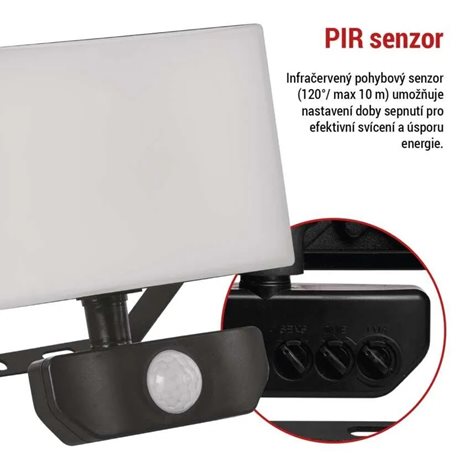 LED Reflektor TAMBO PIR ZS2922 13,5x6,4x16,5cm 20W 2000lm 4000K IP54 9