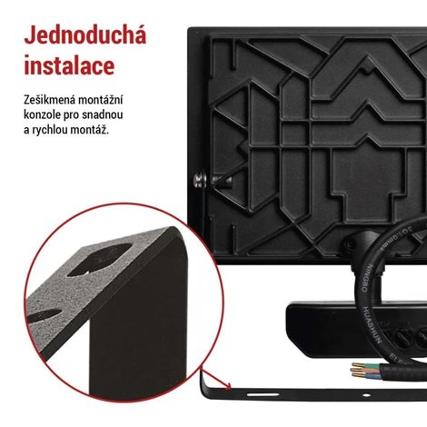 ZS2942 LED reflektor TAMBO se senzorem pohybu, 50 W, 5000 lm, černý 10