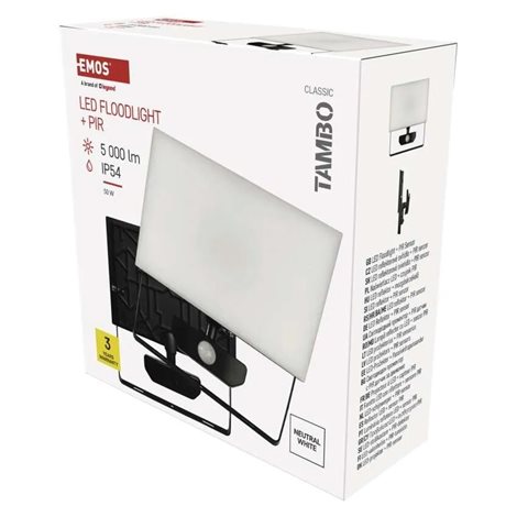 ZS2942 LED reflektor TAMBO se senzorem pohybu, 50 W, 5000 lm, černý 18