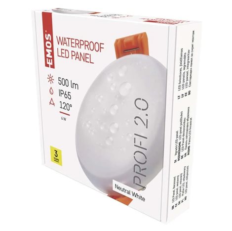 LED Panel VIXXO ZV1112 kruh 6W, 400lm, 4000K, IP65, 7,5cm 9