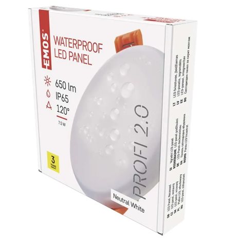 LED Panel VIXXO ZV1122 kruh 8W, 525lm, 4000K, IP65, 10cm 8
