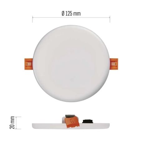 LED Panel VIXXO ZV1132 kruh 11W, 850lm, 4000K, IP65, 12,5cm 6