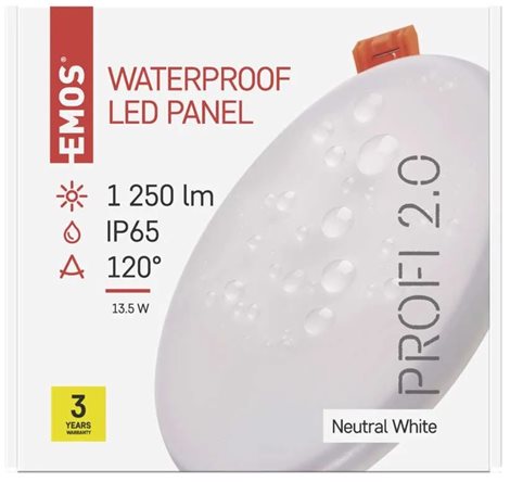 LED Panel VIXXO ZV1142 kruh 13W, 1180lm, 4000K, IP65, 15,5cm 7
