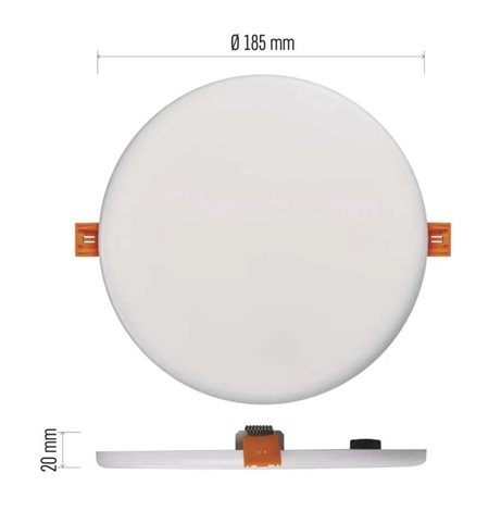 LED Panel VIXXO ZV1152 kruh 18W, 1530lm, 4000K, IP65, 18,5cm 6