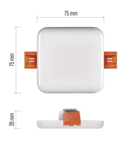 LED Panel PROFI ZV2112 čtverec 7,5x7,5cm 6W 400lm 4000K IP65 6