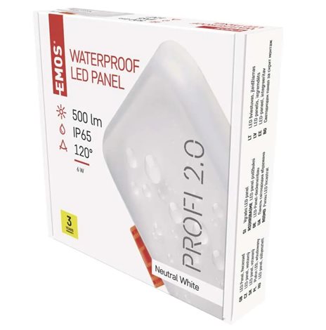 LED Panel PROFI ZV2112 čtverec 7,5x7,5cm 6W 400lm 4000K IP65 8