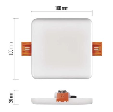 LED Panel VIXXO ZV2122 čtverec 8W, 525lm, 4000K, IP65, 10x10cm 6