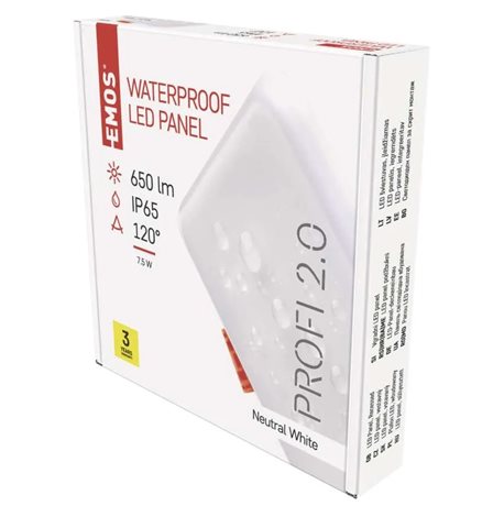 LED Panel VIXXO ZV2122 čtverec 8W, 525lm, 4000K, IP65, 10x10cm 8