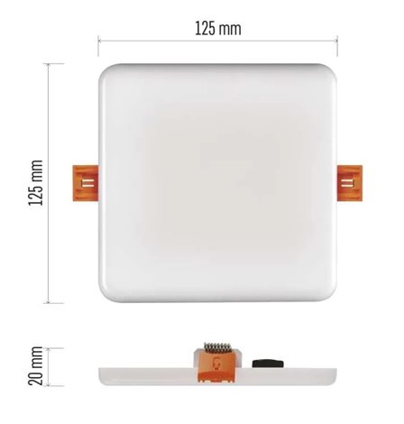 LED Panel VIXXO ZV2132 čtverec 11W, 850lm, 4000K, IP65, 12,5x12,5cm 6