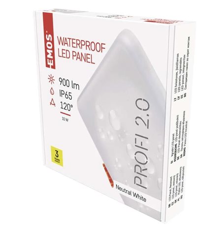 LED Panel VIXXO ZV2132 čtverec 11W, 850lm, 4000K, IP65, 12,5x12,5cm 8