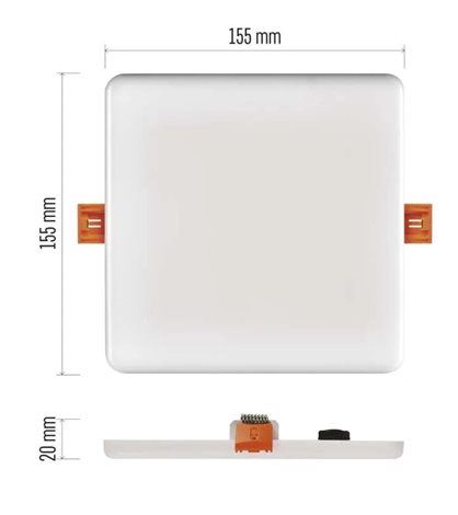 LED Panel VIXXO ZV2142 čtverec 13W, 1180lm, 4000K, IP65, 15,5x15,5cm 6