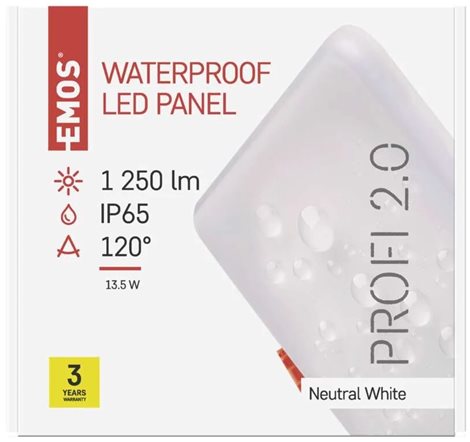 LED Panel VIXXO ZV2142 čtverec 13W, 1180lm, 4000K, IP65, 15,5x15,5cm 7