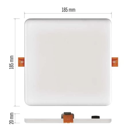 LED Panel VIXXO ZV2152 čtverec 18W, 1530lm ,4000K, IP65, 18,5x18,5cm 6