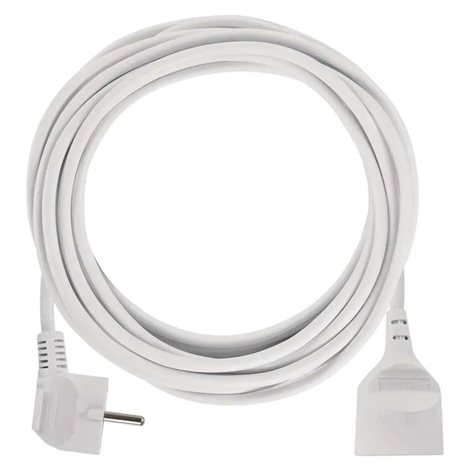 P0117 Prodlužovací kabel 7m, 1zásuvka, bílý, PVC, 1mm2 2