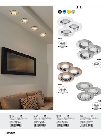 1047 Svítidlo bodové set 3x50W GU10 5