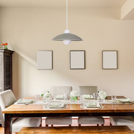 1408 Závěsné svítidlo Cupola range 1xE27 60W 230V šedá 2