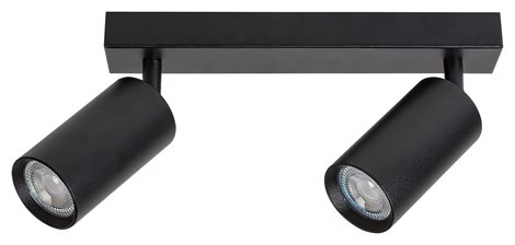 2085 přisazené stropní bodové svítidlo Solo 2x25W | GU10 - černá 1