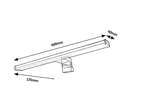 2115 Nástěnné koupelnové svítidlo LEVON 3v1 LED 600mm 12W/840lm 4000K IP44 5