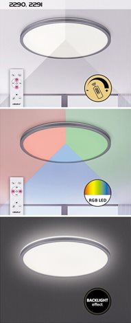 2291 Rasmus stropní svítidlo LED 22W/2100lm 4000K+RGB 12