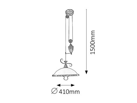 2756 Lustr ELISETT 1xE27/60W/230V 2
