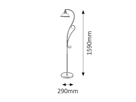 2758 Elisett stojací lampa 1x60W E27 IP20 2
