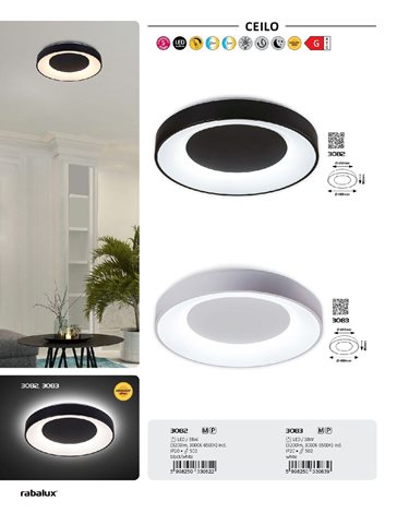 3082 Stropní svítidlo CEILO LED 38W 9