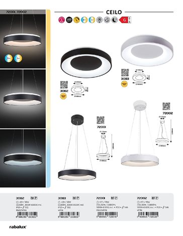 3083 LED stropní svítidlo CEILO v bílé barvě, stmívatelné ovladačem, 38W, 3000 - 6500K, Ø 48cm 9