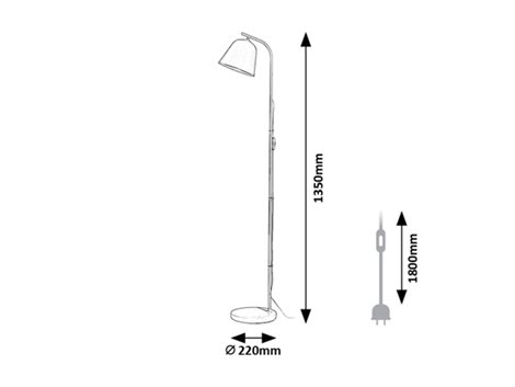 3096 Stojací lampa MALIA IP20 1xE27 šedá 3