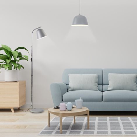 3096 Stojací lampa MALIA IP20 1xE27 šedá 4