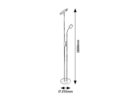 3240 LED Stmívatelná stojací lampa Ophus LED/18,5W/230V + LED/4,5W černá 2