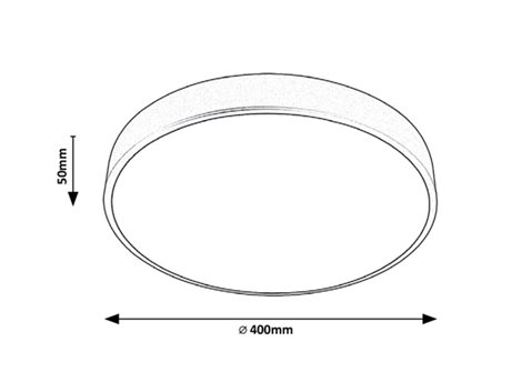 LED Stropní svítidlo Tesia LED/36W/230V 40 cm černá 3