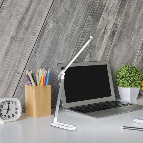 3349 Stolní svítidlo MISHA LED 7W 360-400lm 4000K stříbrná, bílá, IP20 stmívatelné 4