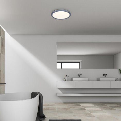 3358 LED stropní svítidlo Lambert 1x15W, 1500lm, 4000K, IP44 - bílá, stříbrná 8
