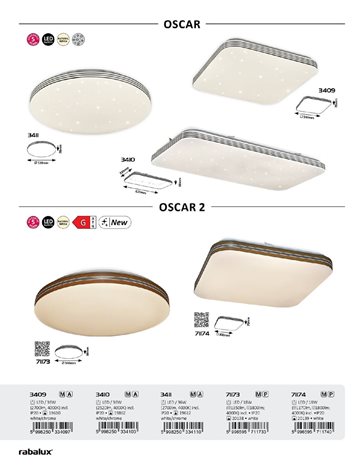 3410 OSCAR LED Stropní svítidlo LED/36W/230V 6