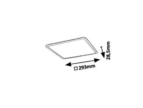 3429 LED Stropní svítidlo Pavel LED/18W/230V čtverec 3