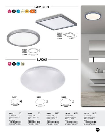 3437 LED koupelnové stropní svítidlo LED/12W/230V IP44 4