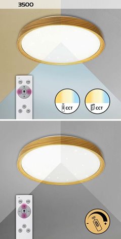 3500 LED Stmívatelné stropní svítidlo LED/50W/230V 3000-6500K buk + dálkové ovládání 10