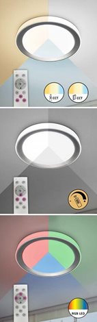 3510 LED RGB Stmívatelné stropní svítidlo LED/40W/230V Wi-Fi 2700-6500K + dálkové ovládání 5